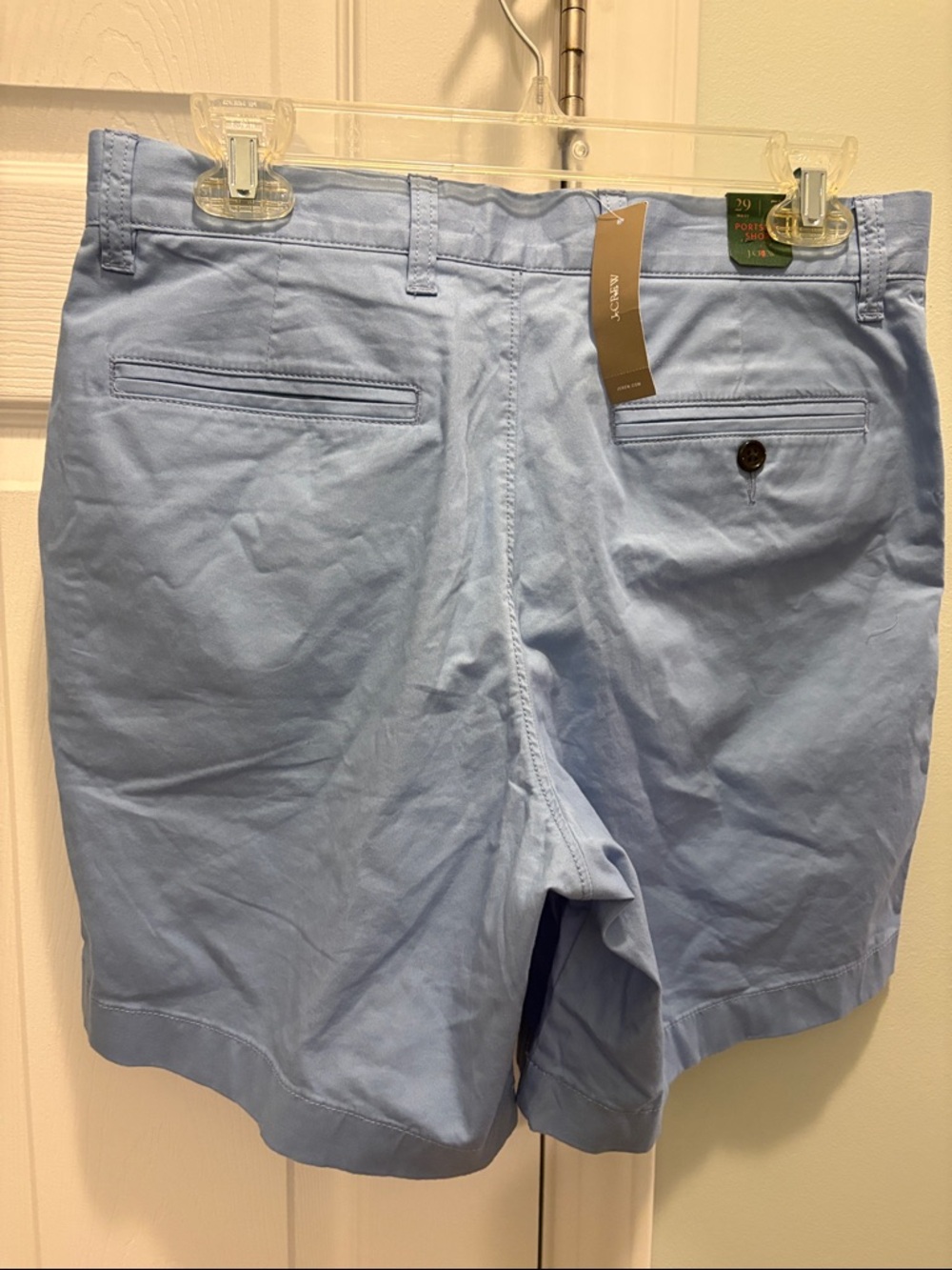 NWT J. Crew Light Blue Flat-Front Chino Shorts Waist 29 - Picture 3 of 7